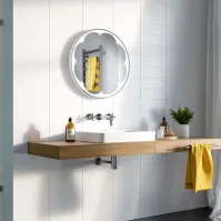 Miroir décoratif fleur LED