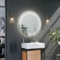 Miroir LED sur mesure pendule