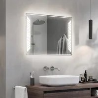 Miroir rectangulaire décor touche de piano