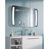 Miroir coins arrondis rectangle parenthèses LED