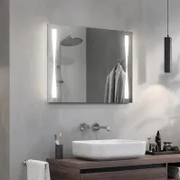 miroir nœud papillon lumineux rectangulaire avec led