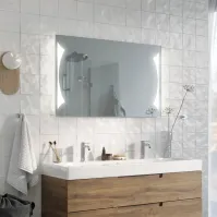 Miroir à décor Rectangulaire Sur Mesure LED