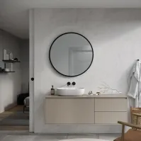 Miroir cylindrique cadre noir sur mesure