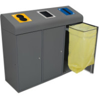 Poubelle tri 95L trois ouvertures