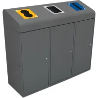 Poubelle tri 95L 3 ouvertures