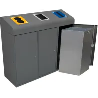 Poubelle Berlin 95L tri sélectif, robuste et personnalisable.
