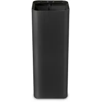 Poubelle noire design de 60 litres avec symbole magnétique pour déchets