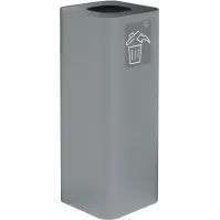 Poubelle design 60 litres gris avec pictogramme tous déchets