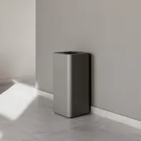 Poubelle design 60 litres gris avec pictogramme magnétique tous déchets