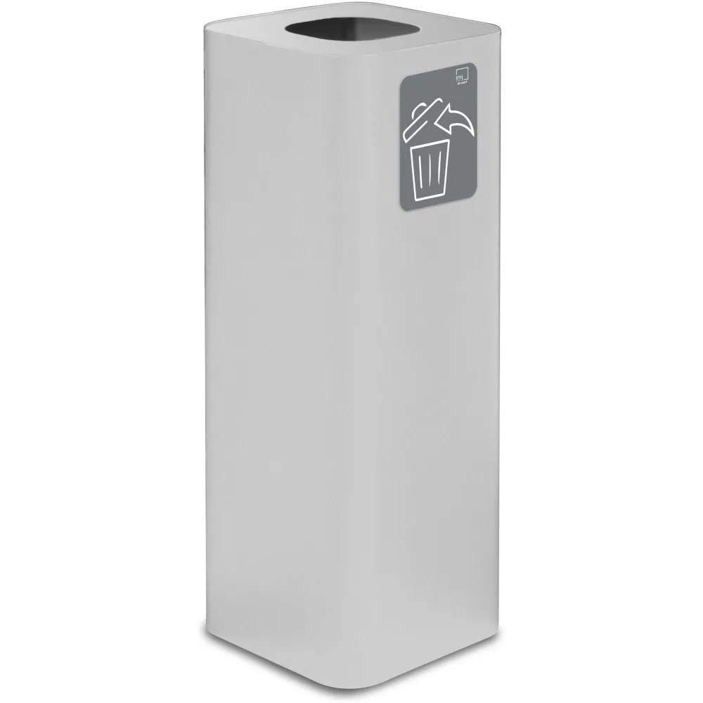 Poubelle design 60 litres blanche avec symbole tous déchets magnétique
