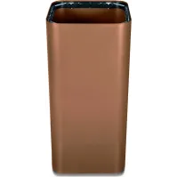 Poubelle moderne 60 litres en corten avec pictogramme magnétique pour déchets.