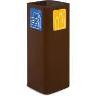 Poubelle design 60 litres corten avec pictogramme magnétique.