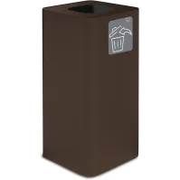Poubelle design 100 litres corten avec pictogramme magnétique tous déchets