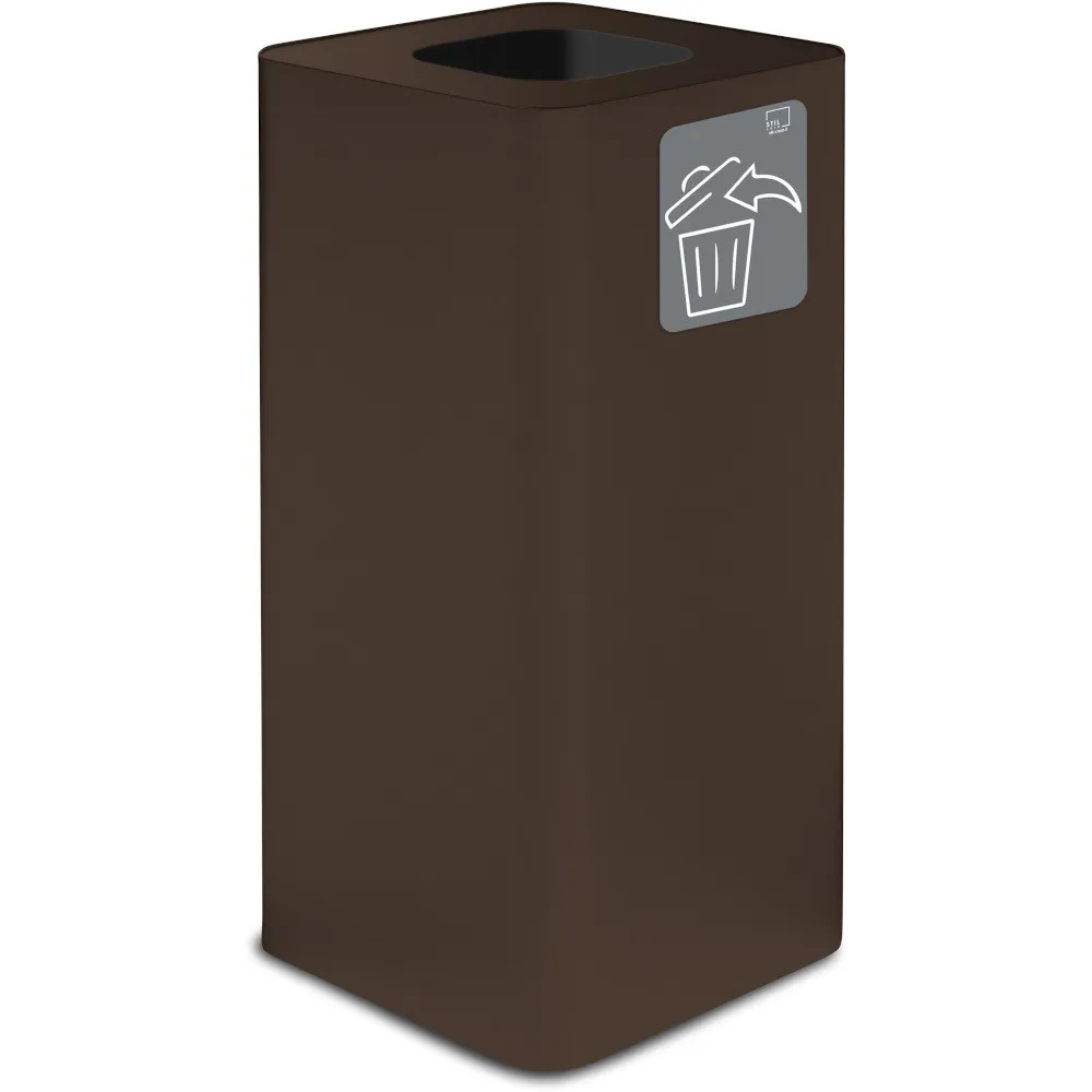 Poubelle design 100 litres corten avec pictogramme magnétique tous déchets