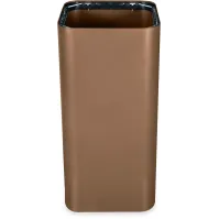 Poubelle design corten 100 litres avec couvercle basculant élégant