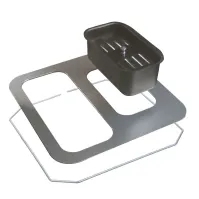 Poubelle cendrier inox brossé 100 litres avec pictogramme magnétique.