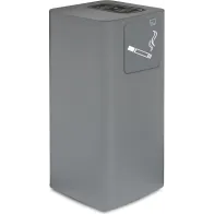 Cendrier extérieur couvert gris design élégant et fonctionnel.