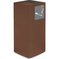 Cendrier extérieur couvert couleur Corten design élégant et fonctionnel.