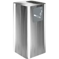 Cendrier extérieur inox élégant avec bac à sable intégré