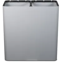 Poubelle tri sélectif 2 flux 100 litres grise avec pictogrammes