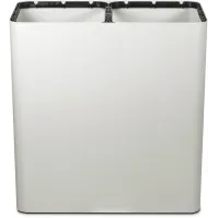 Poubelle blanche de tri sélectif 100 litres avec pictogrammes magnétiques.