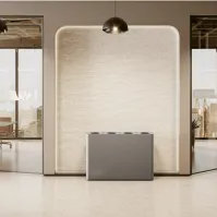 Poubelle grise 60 litres pour tri sélectif 4 flux avec pictogrammes.