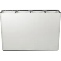 Poubelle tri sélectif 4 flux blanche avec pictogrammes magnétiques