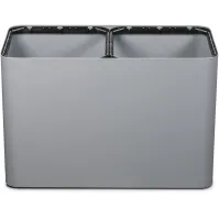 Poubelle tri sélectif grise 70 litres avec pictogrammes magnétiques