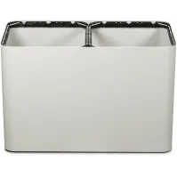 Poubelle 2 flux blanche 70 litres avec pictogrammes magnétiques