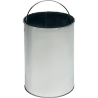 Petite poubelle ronde galva à pédale 5 litres