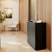 Poubelle tri sélectif 100 litres noir avec couvercle basculant