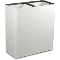 Poubelle tri sélectif 100 litres avec couvercle basculant blanc