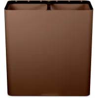 Poubelle tri sélectif 100 litres couleur Corten avec couvercle basculant