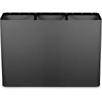 Poubelle tri sélectif 3 flux 100 litres couvercle basculant noir