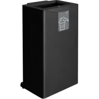 Poubelle tri sélectif 90 litres acier vue avant avec ouverture frontale