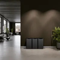 Poubelle tri sélectif acier 70 litres ouverture frontale pratique