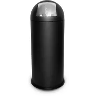 Poubelle design noire 68 litres avec couvercle dôme basculant