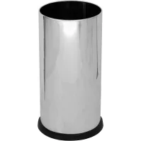 Porte parapluies inox brillant 24x24x49 cm avec bac imperméable