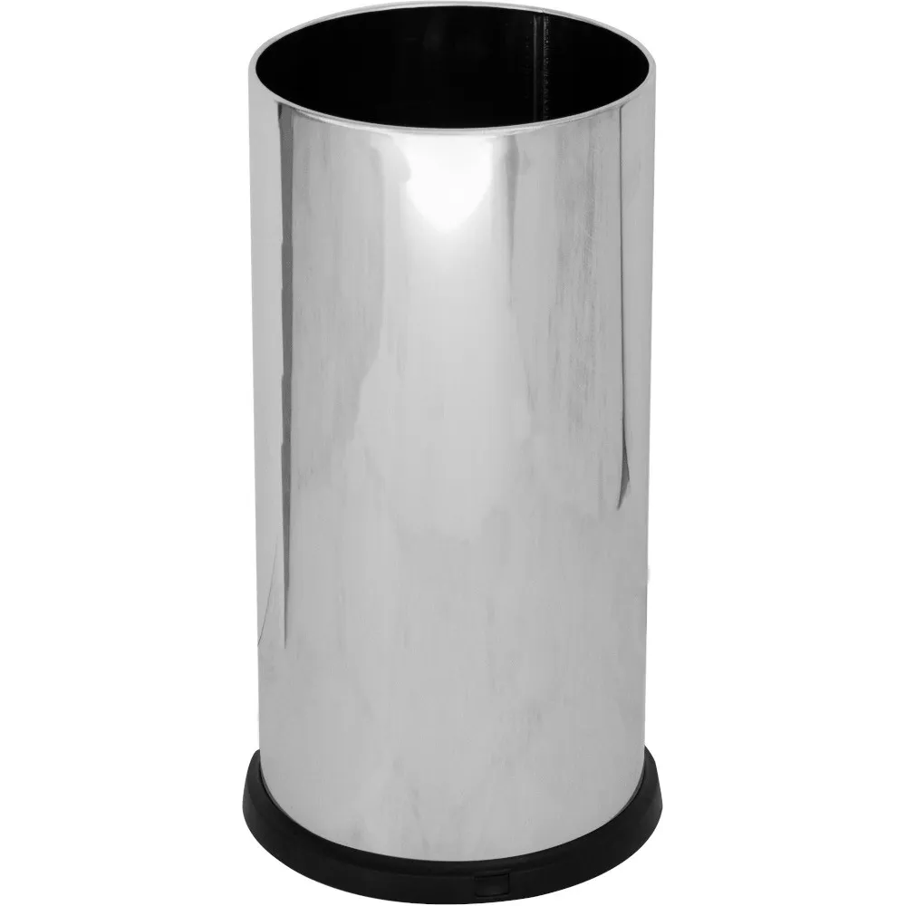 Porte parapluies inox brillant 24x24x49 cm avec bac imperméable