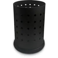 Poubelle perforée noire 15 litres acier bureau salle de bains