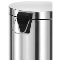 Ensemble de 6 poubelles compactes inox à pédale 3 litres