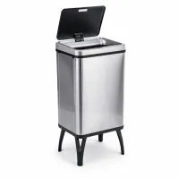 Poubelle cuisine inox pliable 60L avec capteur automatique