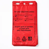 Sacs gants rouges Animo Concept 20x35 matière pour propreté canine