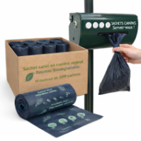 Rouleau sacs canins biodégradables Animo Concept 19 cm propreté