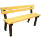 Banc de parc 3 places Pardubice bois châtaignier acier