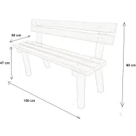 Banc de parc Pardubice 3 places