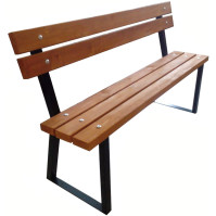 Banc urbain Přerov 5 en châtaignier 150 cm pour extérieur