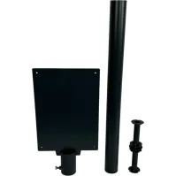 Panneau d’affichage A4 vertical gris avec rallonge pour supports sacs-poubelles