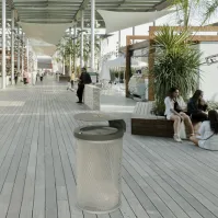 Corbeille Marseille circulaire 120L avec toit