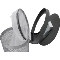 Corbeille Marseille circulaire 120L avec toit et cendrier